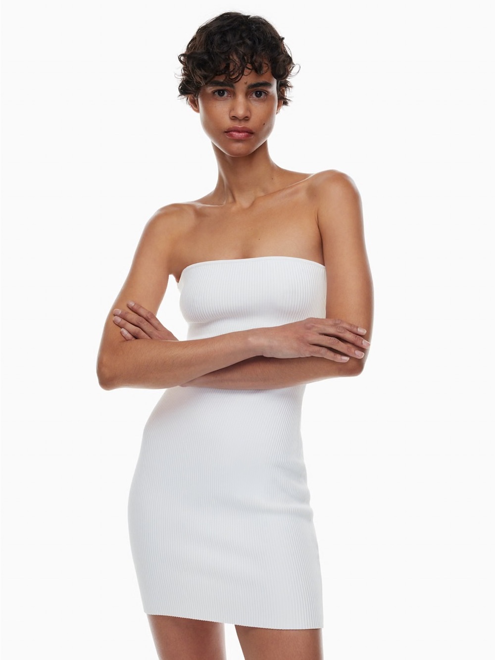 Aritzia Babaton Sculpt Knit Tube Dress- Olive Green